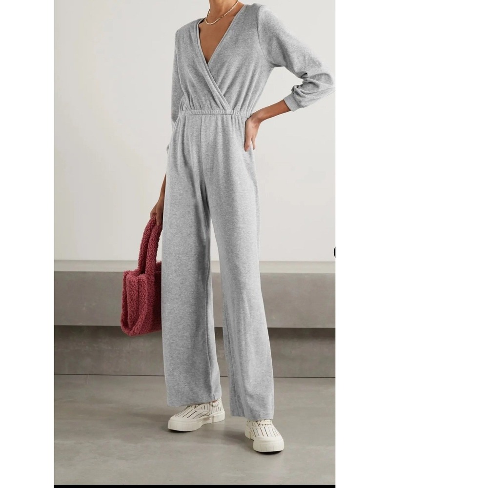 Suzi Kondi Heather Gray Wrap-Front Jumpsuit